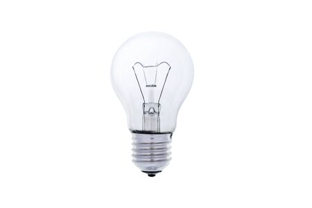 Light bulb, isolated, Realistic photo image, Light bulb on white background.の写真素材