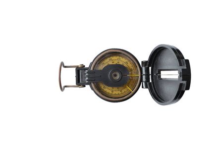 Vintage compass isolated on white backgroundの写真素材