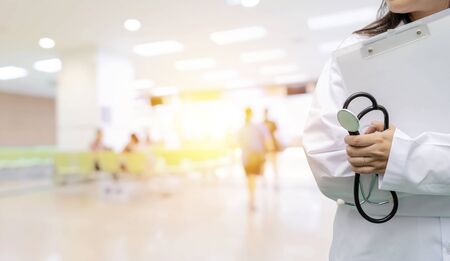 Healthcare and Medicine concept. Professional doctor at the hospital. Medical healthcare business and doctor service.の写真素材