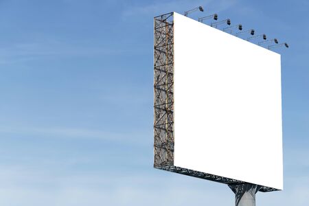 Large billboard it is a space to impart information to the corporate sector, The structure is sturdy steel, The background is sky Leave blank space to enter text.の写真素材