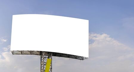 Large billboard it is a space to impart information to the corporate sector, The structure is sturdy steel, The background is sky Leave blank space to enter text.の写真素材