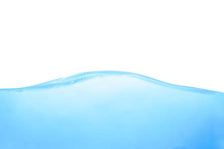 Water and air bubbles over white background with space for textの写真素材
