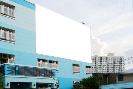 A blank mockup is mounted on a large apartment. To be able to enter text Advertising pictures