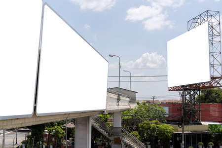 billboard blank for outdoor advertising poster or blank billboard for advertisementの写真素材