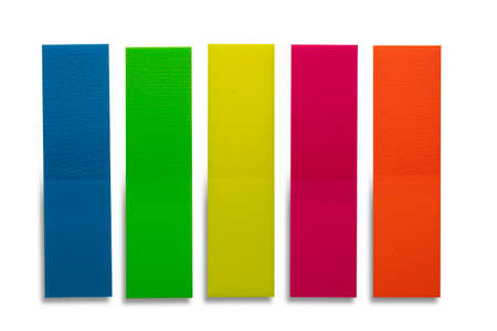 Sticky colored notes. Post note paper, color post it notes isolated on transparent background.の写真素材