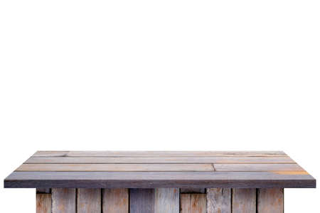 The counter puts wooden items that look like many pieces of wood that are joined together, separated by white.の写真素材