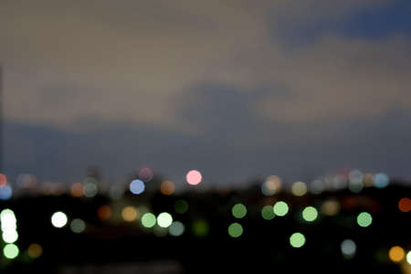 Cityscape bokeh, Blurred Photo, cityscape at twilight time. Light night city. light bokehの写真素材