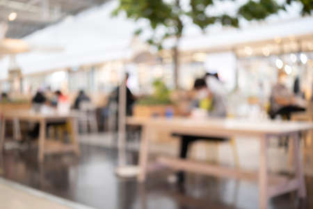 Blur or Defocus image of Coffee Shop or Cafeteria for use as Backgroundの写真素材