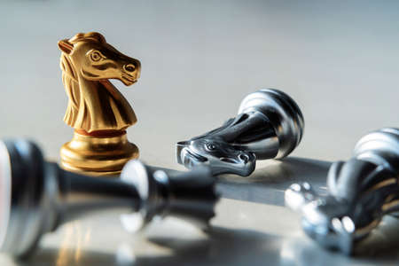 Chess board game for ideas and competition and strategy, business success concept.の写真素材