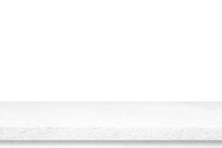 cement shelf table isolated on a white backgrounds, use for display productsの写真素材