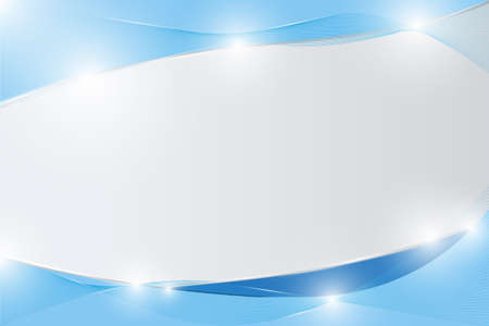 Blue dynamic wave over white background. Illustrationの写真素材