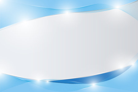 Blue dynamic wave over white background. Illustrationの写真素材
