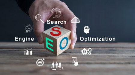 SEO, Search Engine Optimization ranking concept. Digital marketing strategy of promote traffic to...