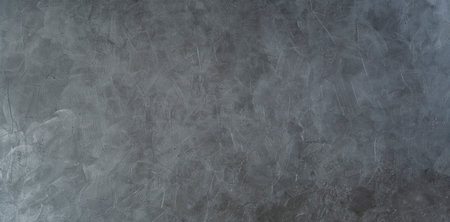 Industrial Loft style dark concrete cement square tiles wall background. loft panorama background concept.の写真素材