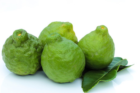 Kaffir Lime with leafの写真素材