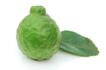Kaffir Lime with leafの写真素材