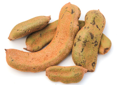 sour tamarind on white backgroundの写真素材