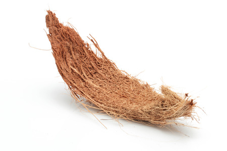 Coconut Coir Isolated on White Backgroundの写真素材