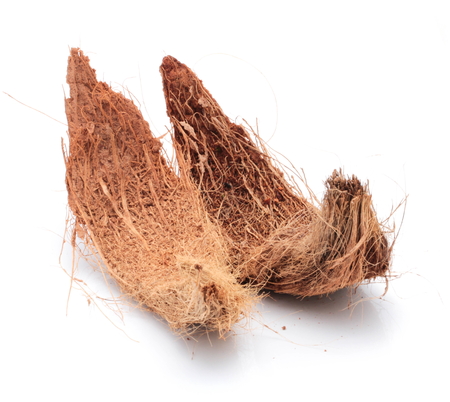 Coconut Coir Isolated on White Backgroundの写真素材