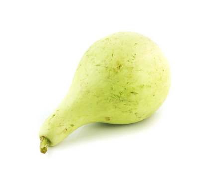 Calabash, Bottle Gourd on white backgroundの写真素材