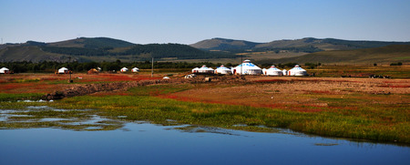 Nature landscape view under the clear blue sky