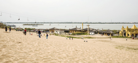 Ecotourism in Ningxia, Shahuのeditorial素材