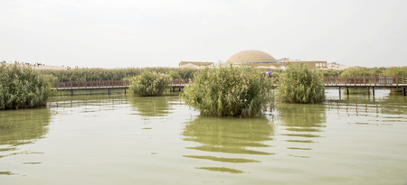 Ningxia Shahu Nature Tourist Area, Ningxia Sand Lakeのeditorial素材