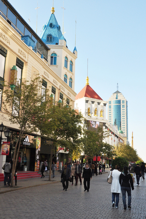 Commercial street at Chinaのeditorial素材