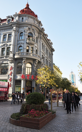 Commercial street at Chinaのeditorial素材