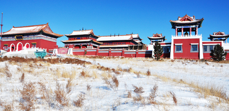 temple in winter Sceneryのeditorial素材
