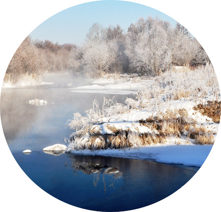 Hulun Buir winter natural sceneryの写真素材