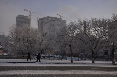 snow city Sceneryの写真素材