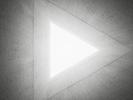 Abstract concrete tunnel and it's exit with bright light and textured wall. Used for background and graphic source. 3D rendering - illustration.の写真素材