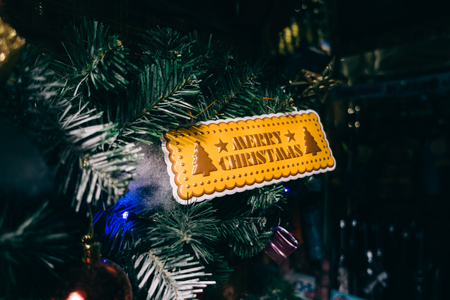 New Year background. Christmas background. Christmas tree and Christmas decorations. Christmas background - Imageの写真素材