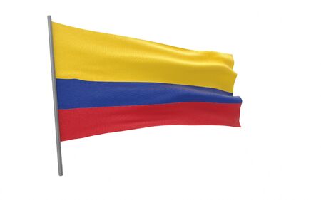 Illustration of a waving flag of Colombiaの写真素材