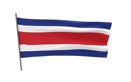 Illustration of a waving flag of Costa Ricaの写真素材