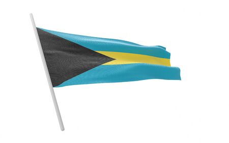 Illustration of a waving flag of Bahamaの写真素材
