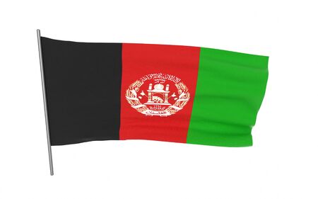 Illustration of a waving flag of Afghanistanの写真素材
