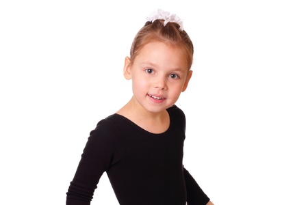 Smiling little ballerina girlの写真素材