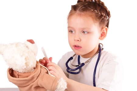 Pretty little doctor girlの写真素材