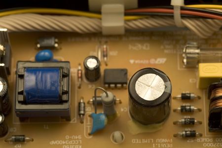 up close of a circuit board and parts from an electronic device that is technologically advanced.