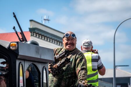 Thames,Waikato - November 10 : Steam Punk parade on November 10, 2018 on the main street of Thames in New Zealand .のeditorial素材