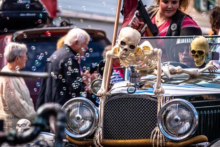 Thames,Waikato - November 10 : Steam Punk parade on November 10, 2018 on the main street of Thames in New Zealand .のeditorial素材