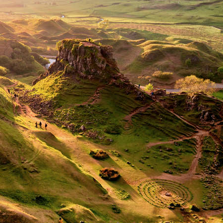 Beuatiful Scotland landscape from a birds-eye view