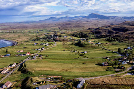 Beuatiful Scotland landscape from a birds-eye view
