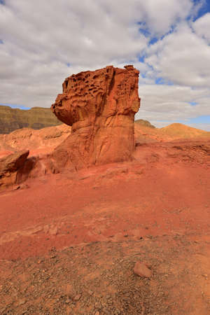 Holy Land of Israel. The Timna Valley. The copper mining of the King Solomon.の写真素材