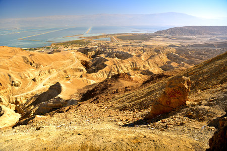 Holy Land of Israel. Dead Sea lockout.の写真素材