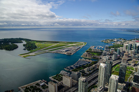 Spectacular view from CN Tower. Toronto. Ontario, Canada.