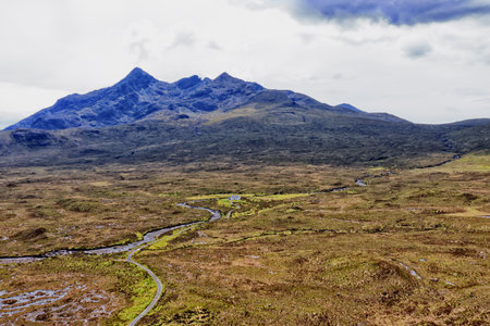 Beautiful Scotland landscape from a birds-eye view