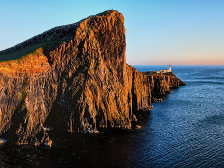 Beuatiful Scotland landscape from a birds-eye view